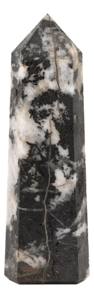 Zebra Jasper Crystal Tower Obelisk Specimen