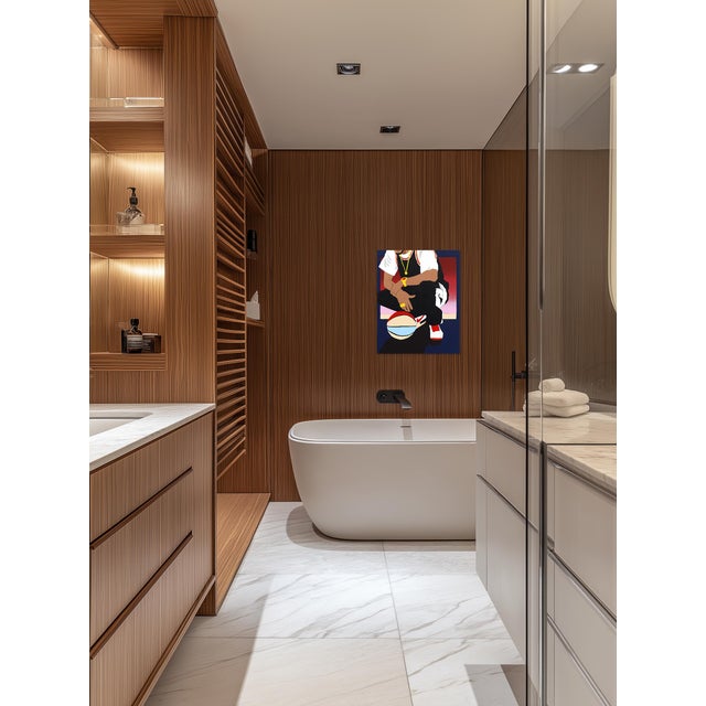 Textile A Trophy My City - Contemporary Figurative Sports Art Drenched With Color Original Artwork by Danny Brown For Sale - Image 7 of 9