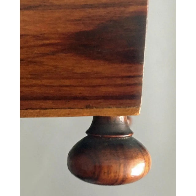 Tunbridgeware Rosewood Sewing Box with Hoop Handle For Sale - Image 9 of 11