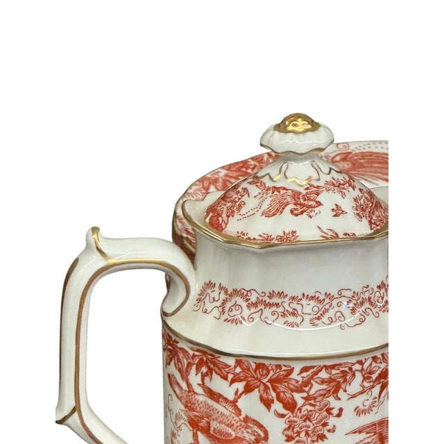 Late 20th Century Royal Crown Derby “Red Aves” Extensive Dinner & Tea Service — 64 Pieces For Sale - Image 13 of 17