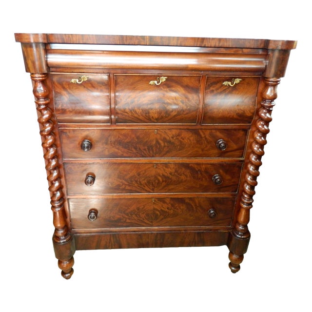 Antique Regency Mahogany Chest of Drawers For Sale