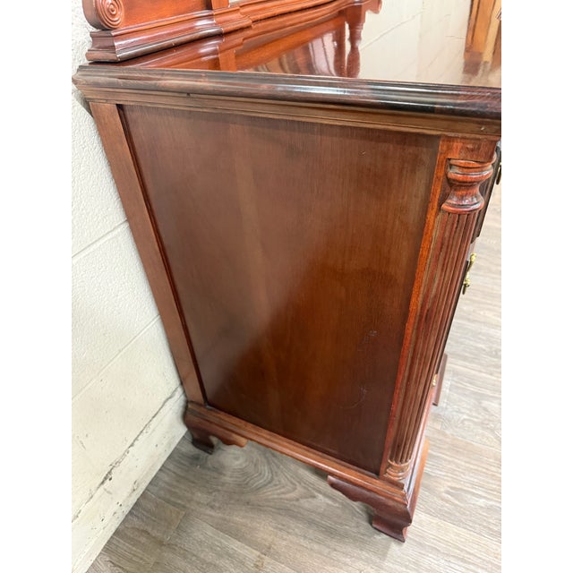 Vintage Thomasville Mahogany Vanity Dressing Table With Mirror For Sale In Kansas City - Image 6 of 18