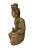 1980s 9" Chinese Meditation Cross Legs Bottle Sitting Bodhisattva Wood Statue For Sale - Image 5 of 6