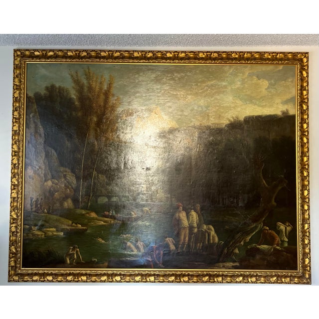 Oil on Canvas Late 20th Century “The Falls at Tívoli“ Italian Landscape Painting, Unsigned. For Sale - Image 11 of 11