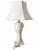 Glass Iridescent Pearlescent Spiral Ribbon Table Lamp With Clear Tiered Base For Sale - Image 7 of 17