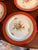 Red Vintage Noritake M 7 3/4" Bone China Bread Plates N749 Set of 8 ca.1950 For Sale - Image 8 of 11