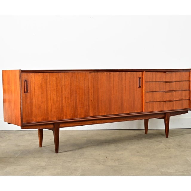 French Vintage Mid-Century Modern Walnut Sideboard For Sale - Image 14 of 16