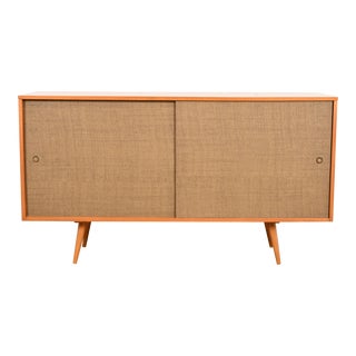 Paul McCobb Planner Group Solid Birch Sliding Door Sideboard Credenza, 1950s For Sale