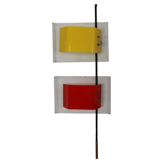 Red and Yellow Wall Lamp by Stilnovo, Italy, 1950s For Sale - Image 13 of 13