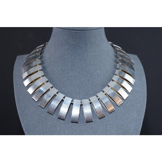 Arno Malinowski (1899-1976) Georg Jensen Mid Century Modern Sterling Necklace For Sale - Image 4 of 9