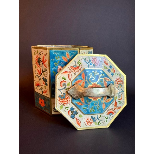 This beautiful vintage English tea tin, produced by Edward Sharp & Sons, is a delightful piece of history and a charming...