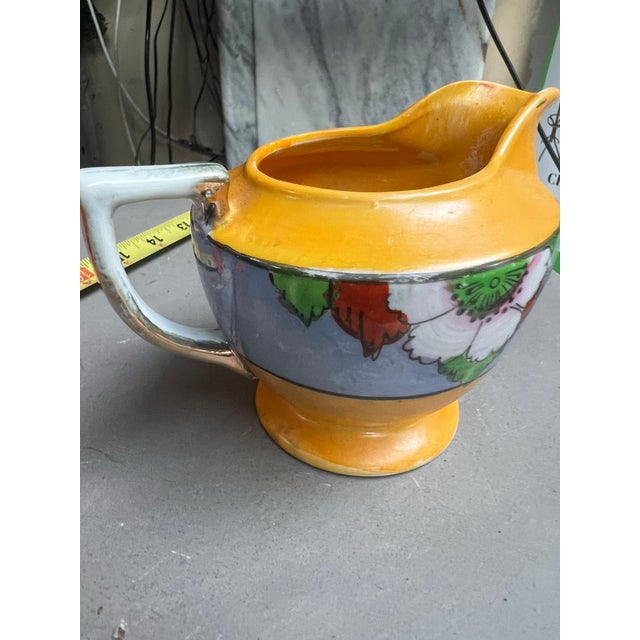 1970s Vintage Mid-Century Modern Small Floral Creamer Cup For Sale - Image 5 of 7