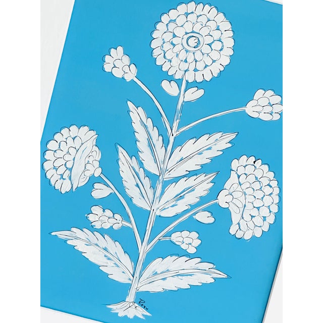 This floral motif painting was inspired by the most loved motif from Jaipur, India. Painted on literally almost all palace...