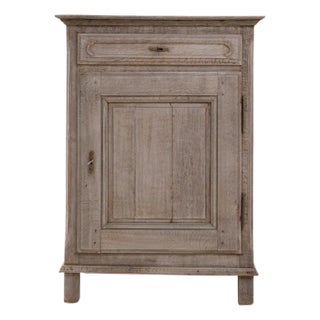 1900s French Oak Buffet With Paneled Door For Sale