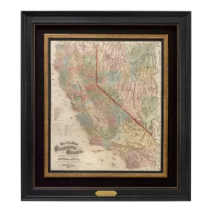 1873 "Map of the States of California and Nevada. Carefully Compiled From the Latest Authentic Sources" by Chas. Drayton Gibbes