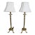 Pair of Solid Brass Trifoot Table Lamps For Sale