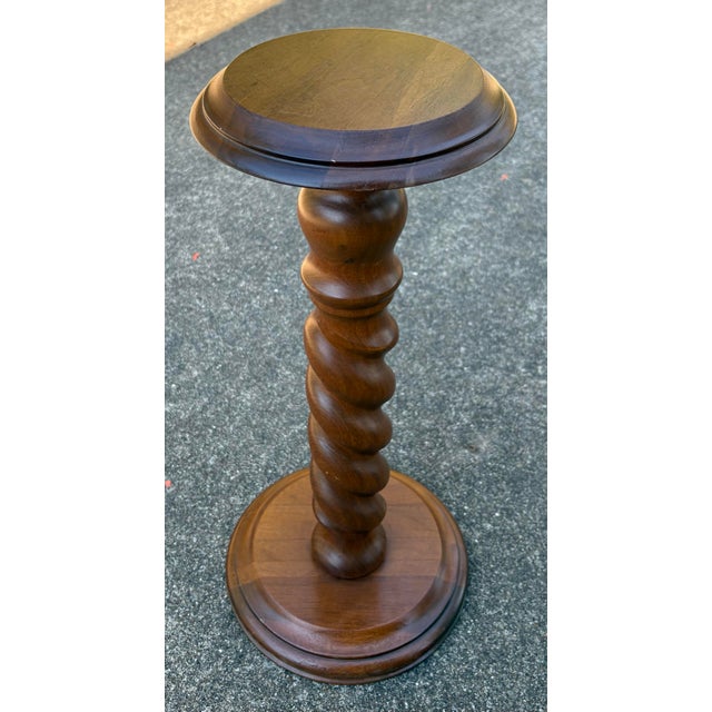Vintage English Barley Twist Pedestal For Sale - Image 10 of 10
