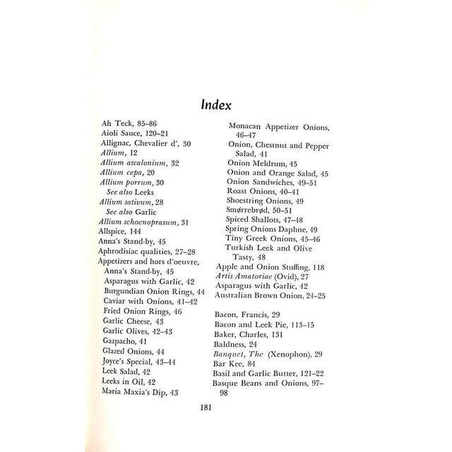 "A Salute to Onions Some Reflections on Cookery... And Cooks" 1965 Mendelsohn, Oscar A. For Sale - Image 10 of 10