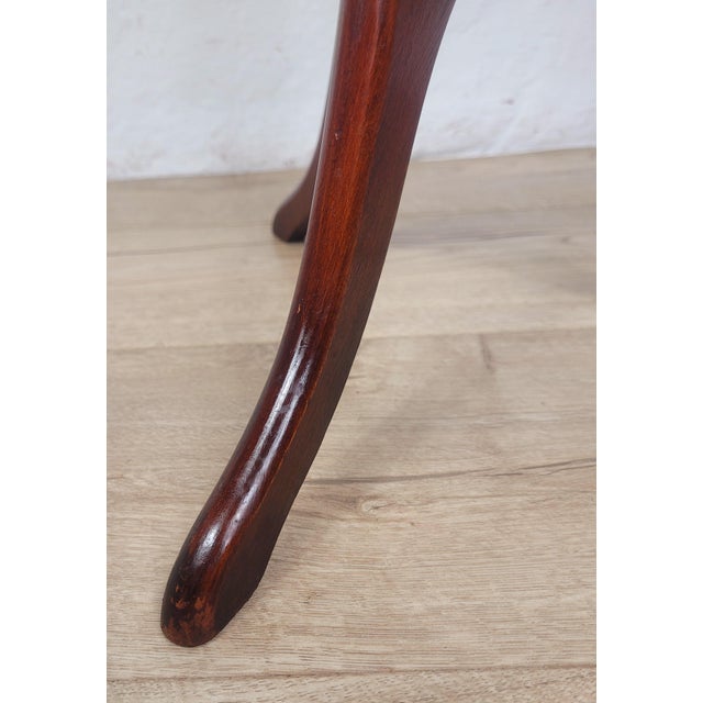Mid-Century Octagonal Tripod Side Table with Drawer, 1950 For Sale - Image 12 of 17