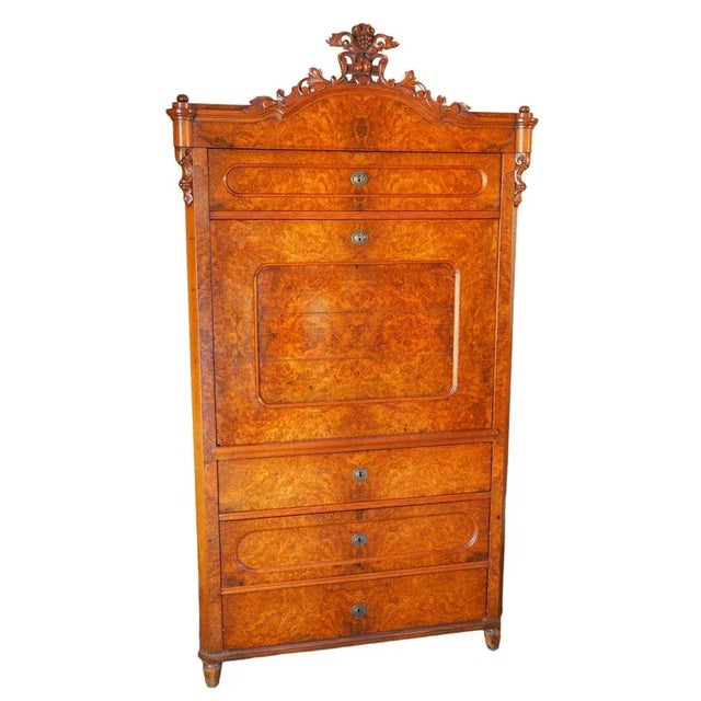 Vintage Secretary in Walnut For Sale - Image 6 of 6