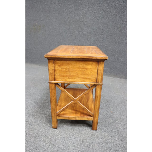 Wood Ethan Allen 1 Drawer Nightstand For Sale - Image 7 of 8