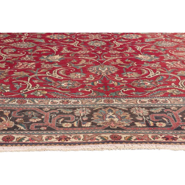 Mid 20th Century Mid 20th Century Vintage Persian Tabriz Rug - 10'00 X 11'05 For Sale - Image 4 of 9