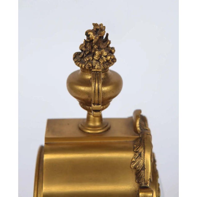 19th-Century French Bronze Doré Mantel Clock With Cherub, Signed G. Fabre, Paris For Sale - Image 10 of 11