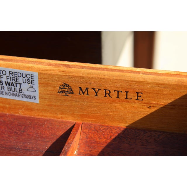 Vintage Myrtle Desk Co. Georgian Style Mahogany Curved Hunt Table / Executive Desk For Sale - Image 16 of 18