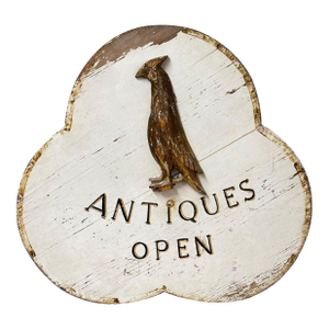 Americana Antique Store Hand Carved Wooden Sign