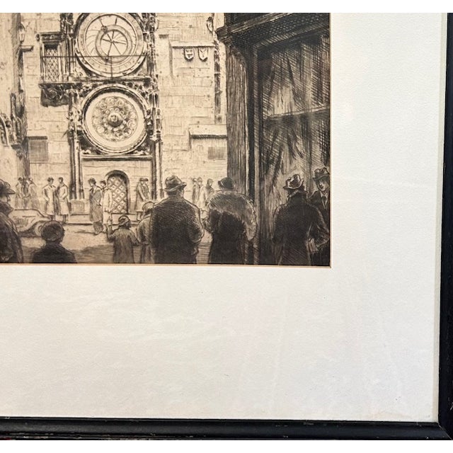 Early 20th Century Antique Engravings - Prague - Czech Republic, Signed, Dated - Listed Artist Arno Nauman For Sale - Image 5 of 10