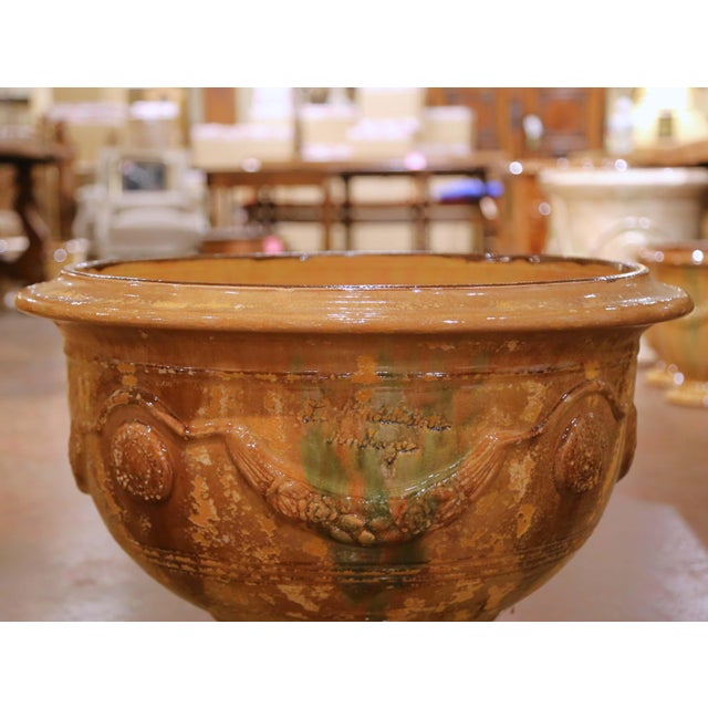 French Handmade Terracotta Anduze Bowl Urn Planter by La Madeleine For Sale - Image 13 of 13