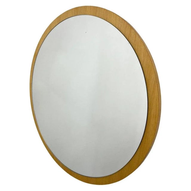 Mid-Century Round Wall Mirror, Czechoslovakia, 1970s For Sale - Image 6 of 6
