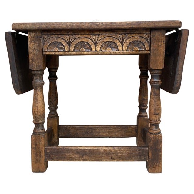 Wood Spanish Wing Table in Walnut, 1930s For Sale - Image 7 of 18