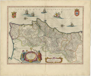 Antique Iberia Map, 1642