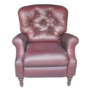 Step Into Ultimate Comfort With This Vintage Lane Chesterfield Leather Recliner For Sale