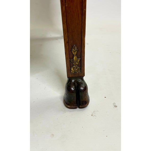 Empire Square Armchair with Gondola Back and Sculpted Egyptian Figures, Paris, France, 1810s For Sale - Image 13 of 15