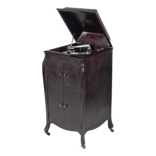 English Art Nouveau Furniture with Gramophone, 20th Century For Sale
