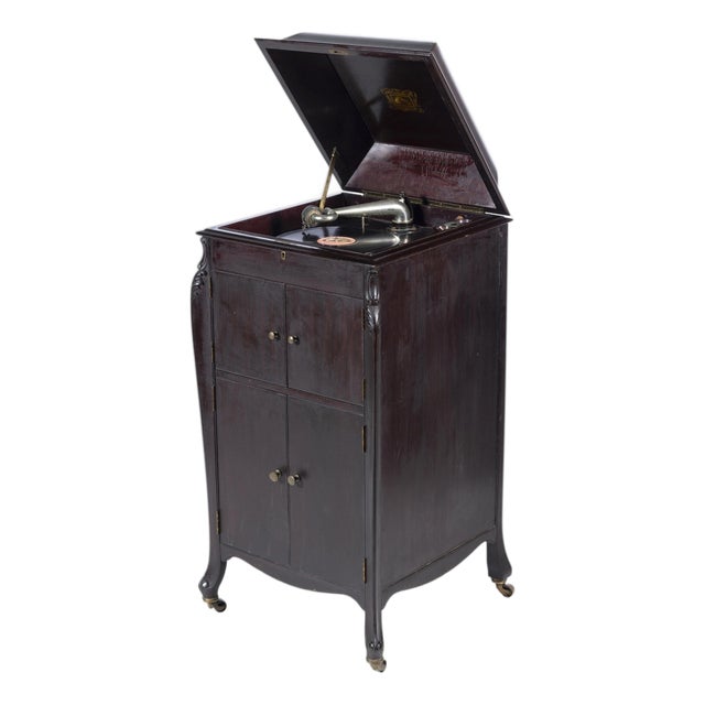 English Art Nouveau Furniture with Gramophone, 20th Century For Sale