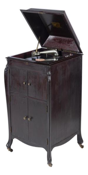 English Art Nouveau Furniture with Gramophone, 20th Century