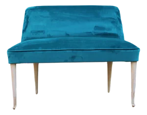 Italian Green Velvet Piccolo Sofa, 1950s
