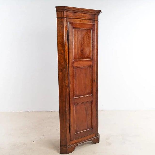 Wood Vintage Brown Angular Cabinet For Sale - Image 7 of 7