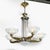 Metal Art Deco Brass Petitot Chandelier W/ Glass Rods & Opalescent Glass Shades For Sale - Image 7 of 18