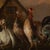 19th Century Small Original Oil on Canvas Painting of Barnyard Hens and Rooster, Portugal For Sale - Image 4 of 10