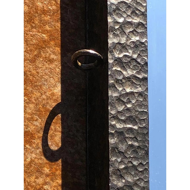 Bauhaus Vintage Art Deco Bauhaus Wall Mirror in Wrought Iron, 1930 For Sale - Image 3 of 12