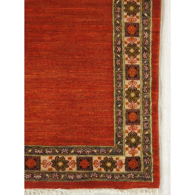 Vintage Hand-Knotted Persian Gabbeh Rug 6'6" X 9'2" For Sale - Image 4 of 6