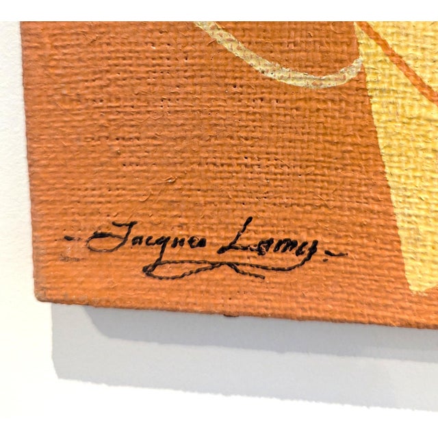 Jacques Lamy Mid Century Style Pop Art Figurative Painting by Artist Jacques Lamy For Sale - Image 4 of 5
