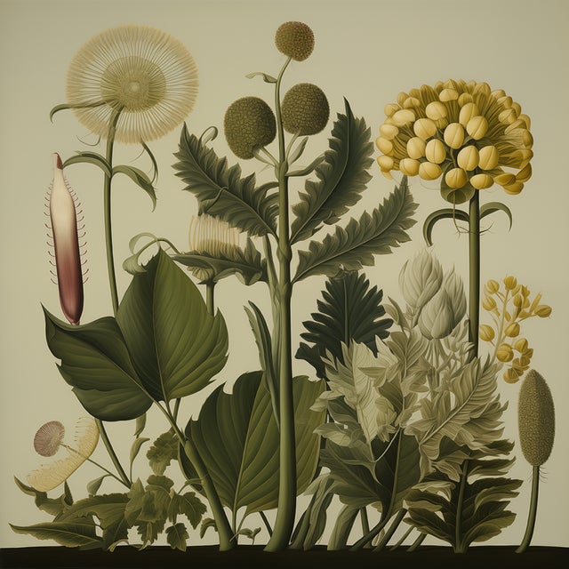 French Country Dark Green Antique Botanical Garden Study No. 16 - Natural History Fine Art Print For Sale - Image 3 of 4