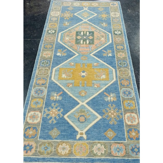 Turkish Oushak Runner Rug 2'11" x 6'6" #17176 Explore a curated collection of hallway runners, wool rugs, and handmade...