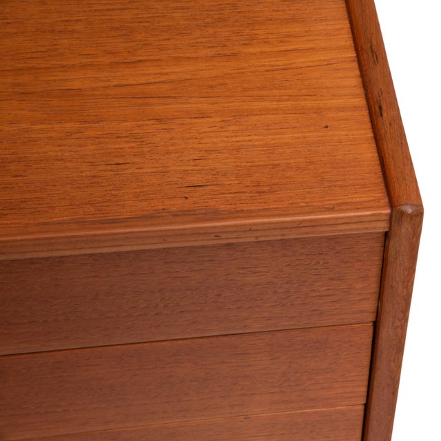 Ulferts Sweden Scandinavian Danish Teak Credenza Two Hinged Doors Dowel Legs Mid Century Key Unmarked For Sale - Image 10 of 15