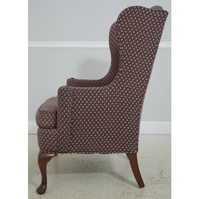 Queen Anne Kittinger Biggs Queen Anne Mahogany Wing Chair For Sale - Image 3 of 18